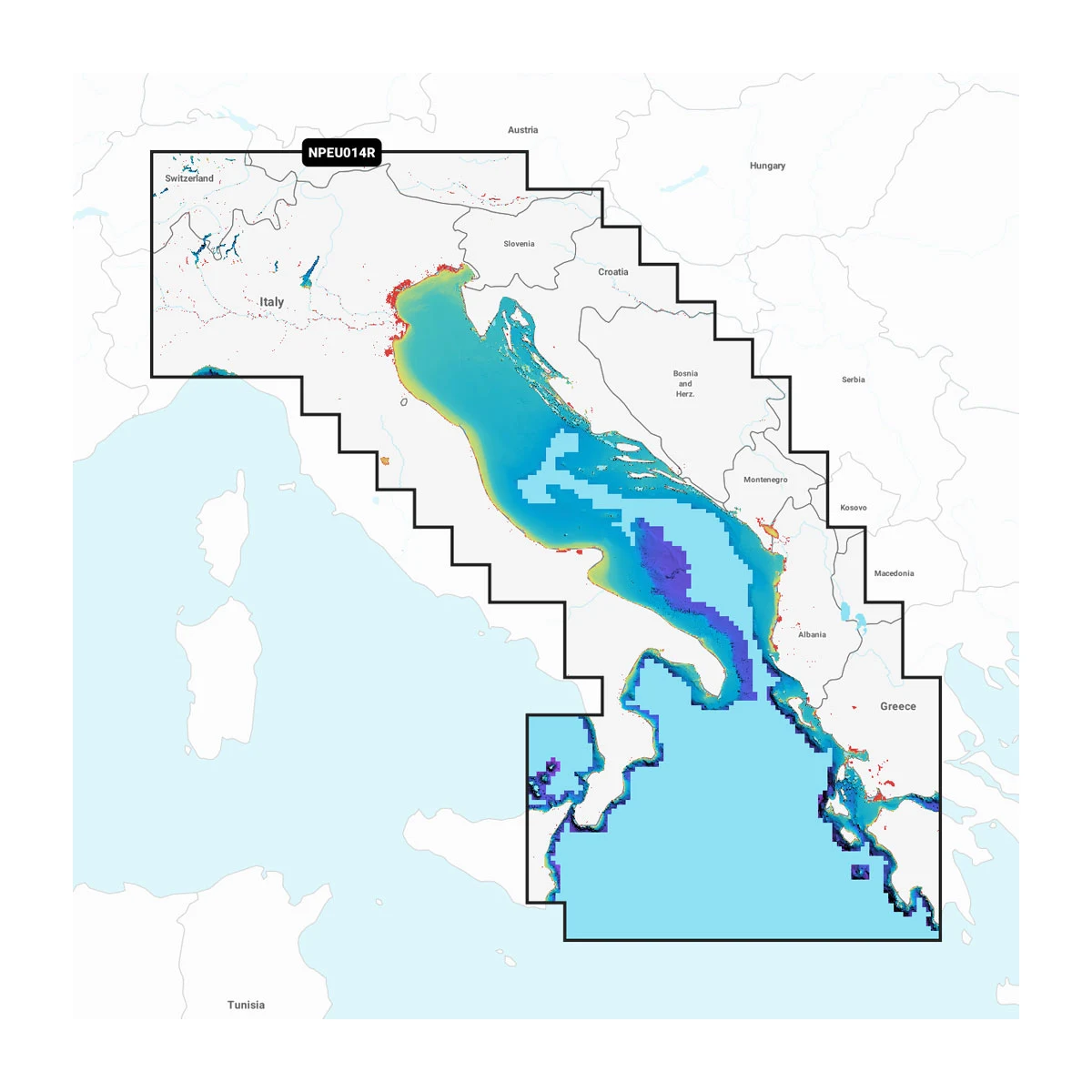 Garmin Italië, Adriatische Zee - Waterkaarten