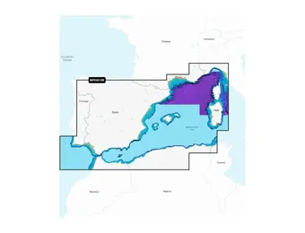 Garmin Spanje, Middellandse Zee-kust - Waterkaarten