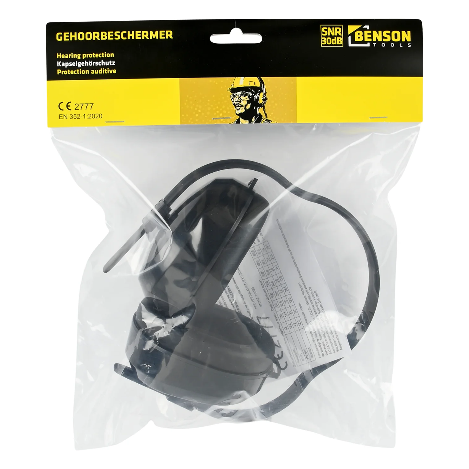 Benson Tools Gehoorbeschermer zwart, foto 6 van 6