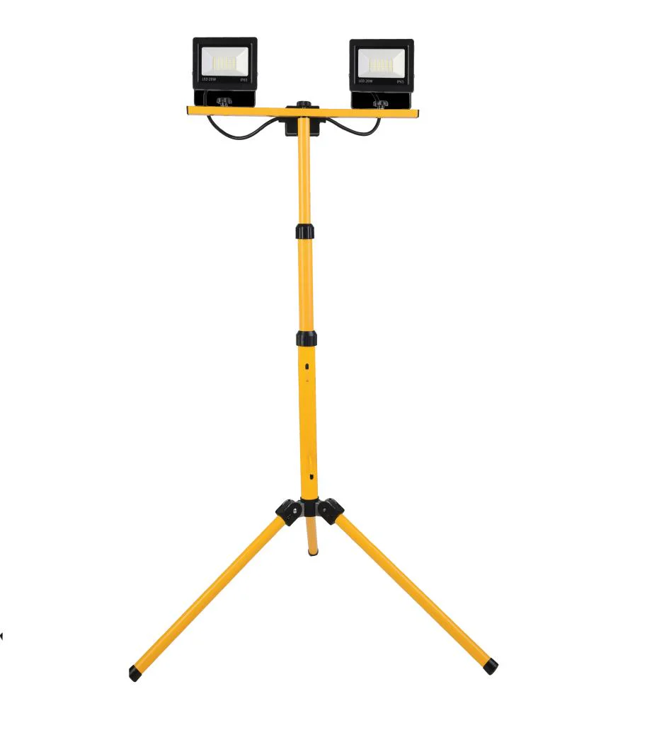 Hofftech LED Werklamp 2 x 20W + telescopische standaard 1.5 mtr