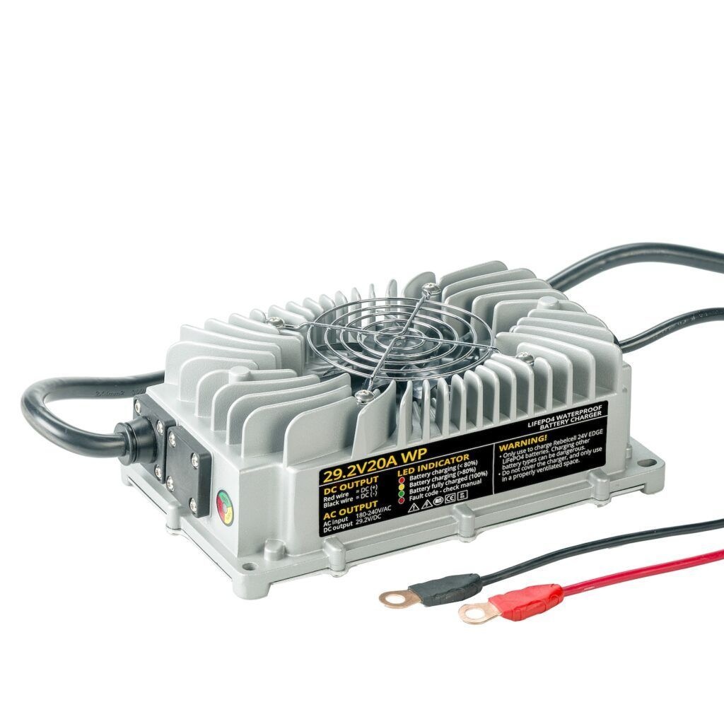 29.2V20A LiFePO4 acculader waterdicht (IP65)