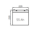 WhisperPower AGM Accu 12 V – 55 Ah