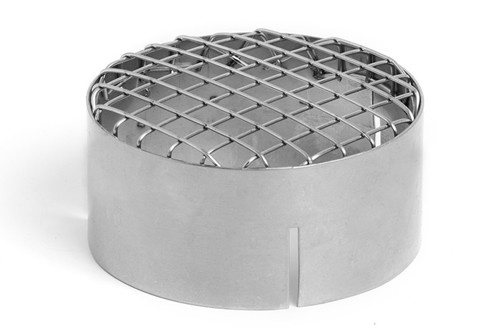 Wallas Inlaatrooster RVS kachelmontage, Ø 75mm