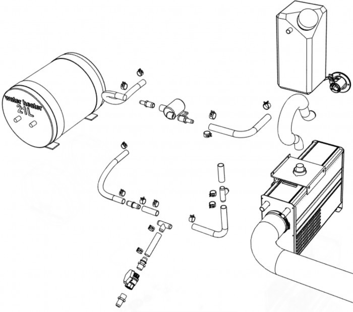 Wallas Wallas Boot installatieset 3720 Viking Combi