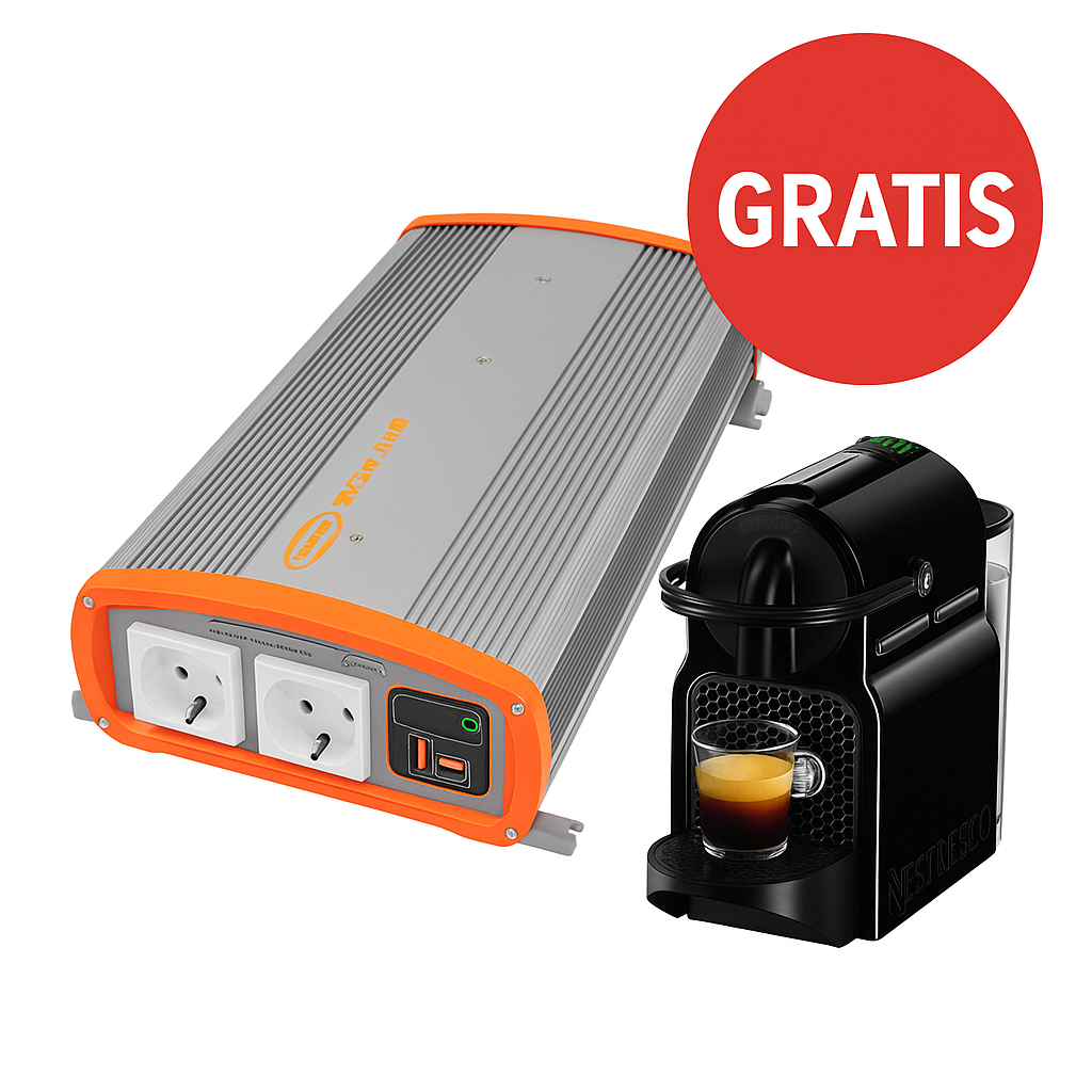 WhisperPower Omvormer 2000W met Gratis Nespresso machine