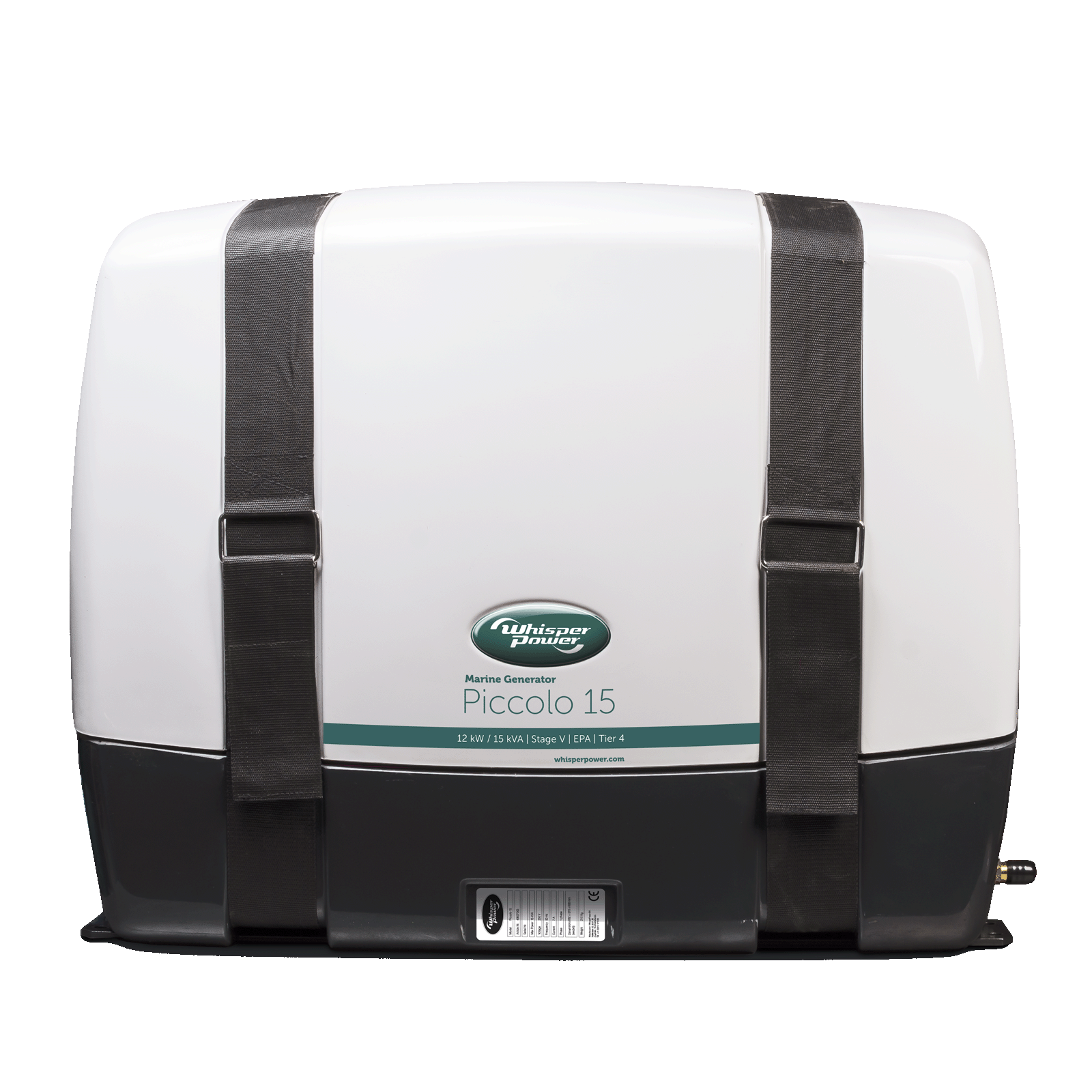 WhisperPower Piccolo 15 marine generator 3 cil. Kubota motor 15kVA