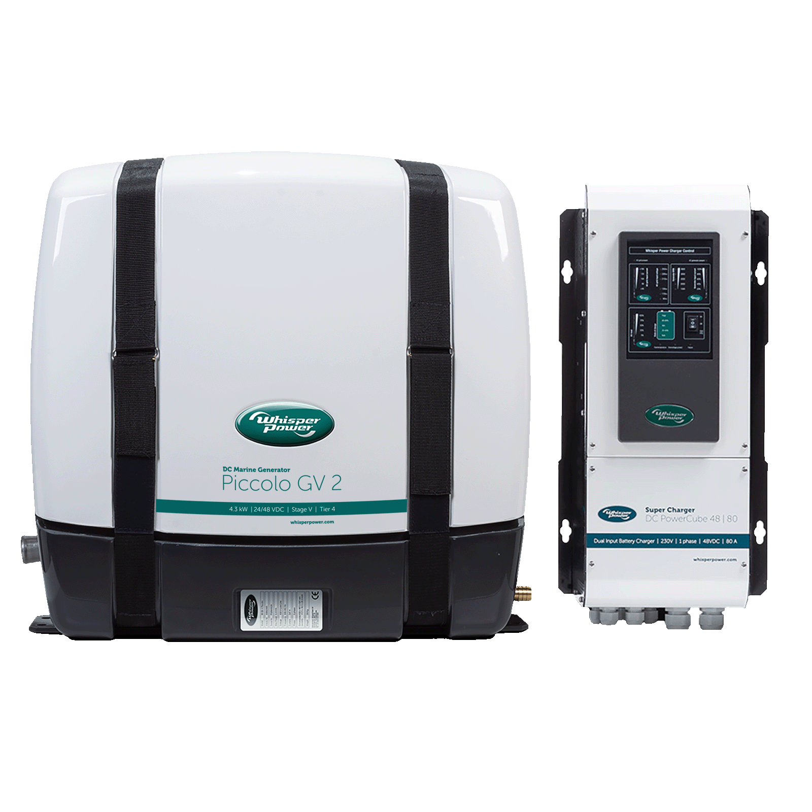 WhisperPower Piccolo GV 2 marine diesel generator 3 cil. Kubota motor