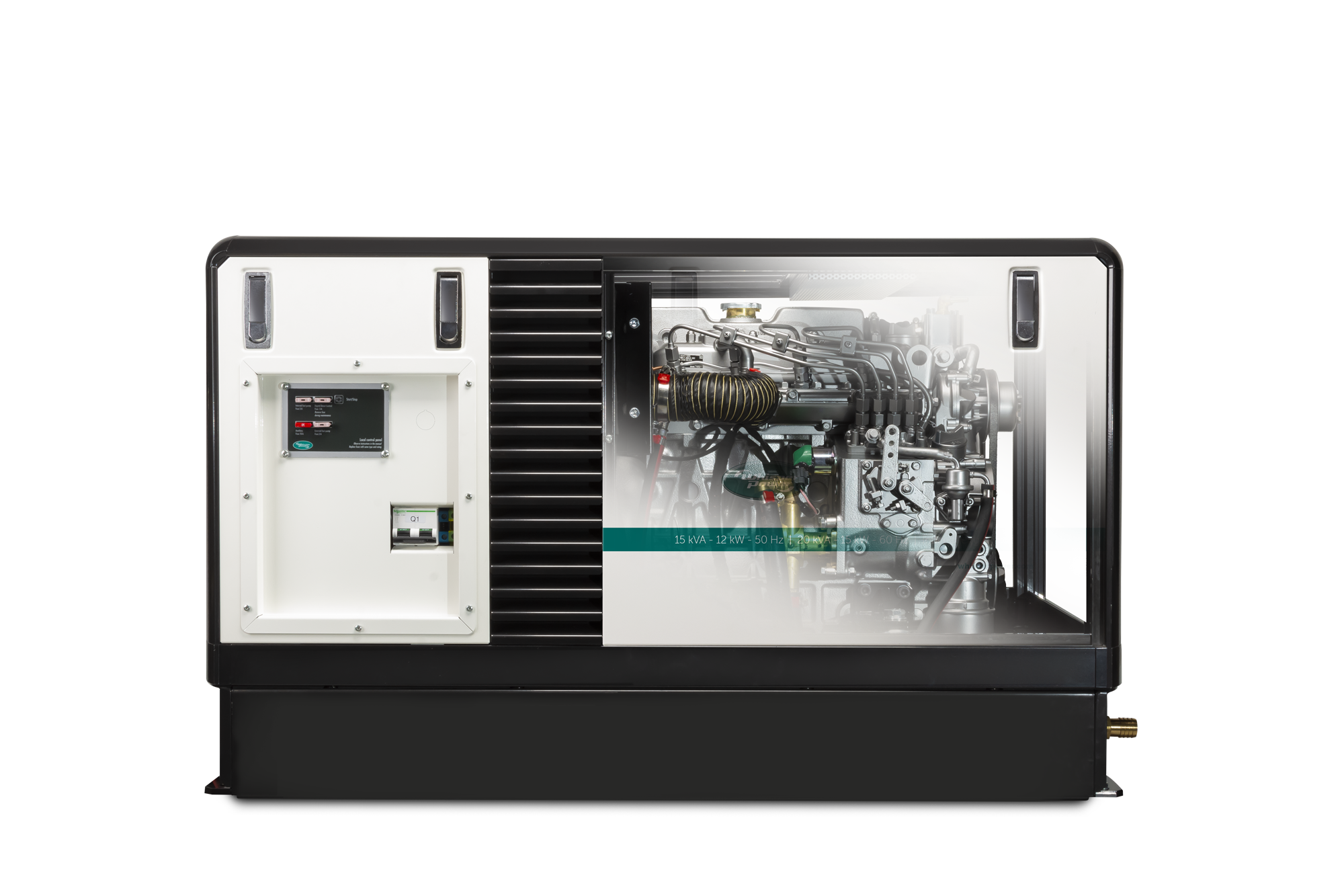 WhisperPower M-SQ Pro 15 marine diesel generator 4 cil. Kubota motor