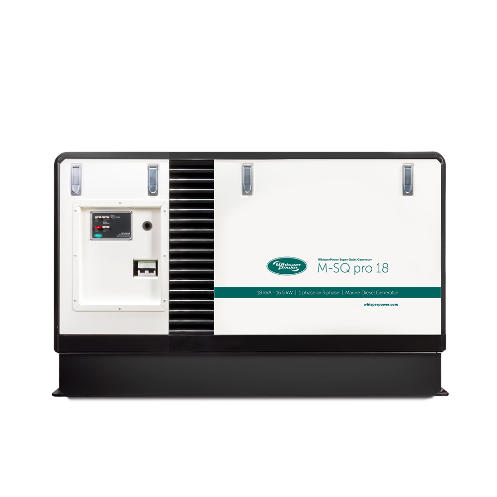 WhisperPower M-SQ Pro 18 marine diesel generator 4 cil. Kubota motor