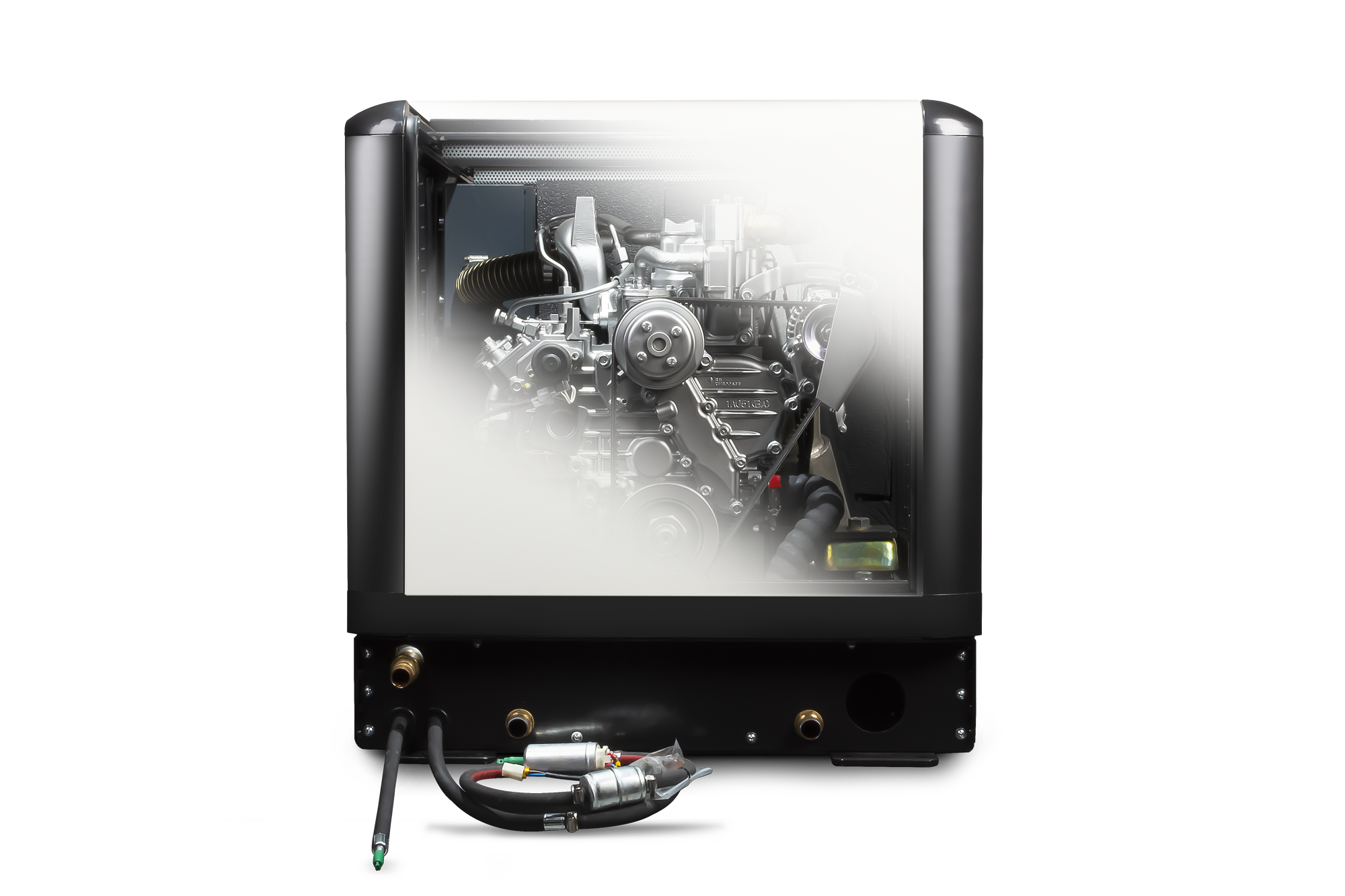 WhisperPower M-SQ Pro 18 marine diesel generator 4 cil. Kubota motor, foto 5 van 6