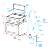 Wallas Wallas Kooktoestel-oven combi plus verwarmingskap diesel 89D