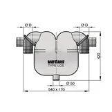 WhisperPower Water-/gasafscheiderset 63 mm (2 ½”)