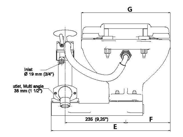 Talamex Handbediend Toilet Large turn2lock, foto 4 van 6