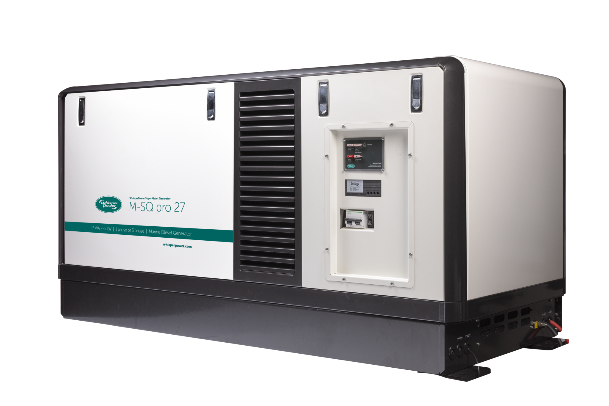 WhisperPower M-SQ Pro 27 marine diesel generator 4 cil. Mitsubishi Motor 27 kVA