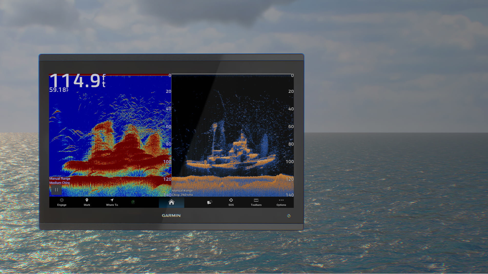 Garmin GPSMAP® 90** serie Premium kaartplotter met wereldwijde basiskaart