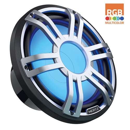 Hertz Hertz HMS 12 S4-LD-G - 12" Marine Sport subwoofer 4 Ohm grijs RGB LED