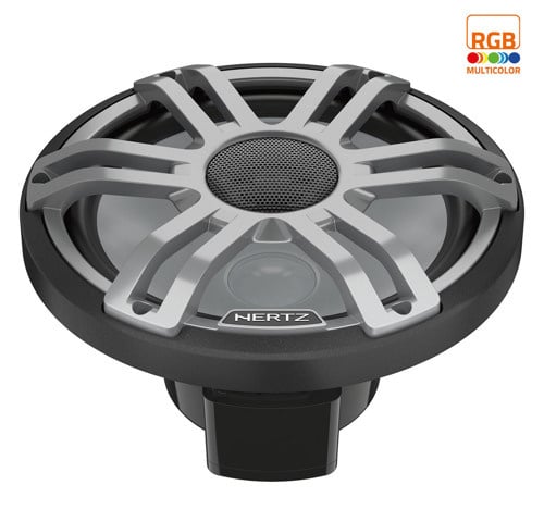 Hertz Hertz HMX 8 S-LD-G - 8" Marine Sport high performance coax speakers grijs RGB LED, set van 2