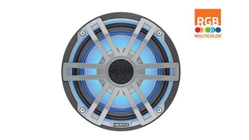 Hertz Hertz HEX 6.5 S-LD-G - 6.5" Marine Sport coax speakers grijs RGB LED, set van 2