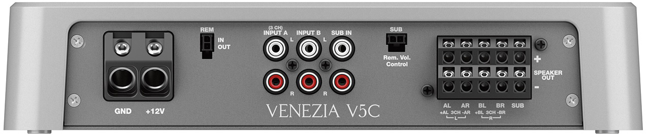 Hertz Hertz VENEZIA V5C - Marine Hi-Res compact D-Class 5-kanaals versterker 1010 Watt