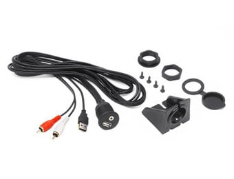 Hertz HMA USB AUX IN - Waterproof stopcontact met USB en 3.5 jack