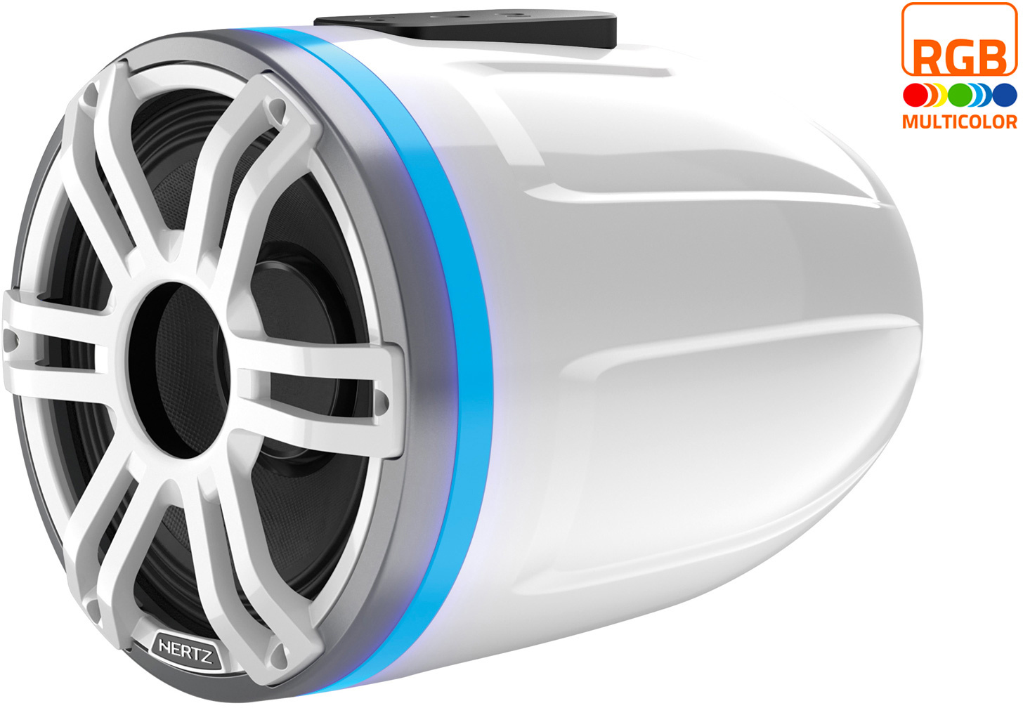 Hertz HTX 8H S-FL-SW - 8" Marine Tower Sport speaker wit RGB LED, vlakke montage, enkel, 400 Watt