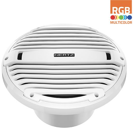 Hertz HMS 10 B2-LD-C/W - 10" Marine subwoofer 2 Ohm RGB LED, foto 2 van 2