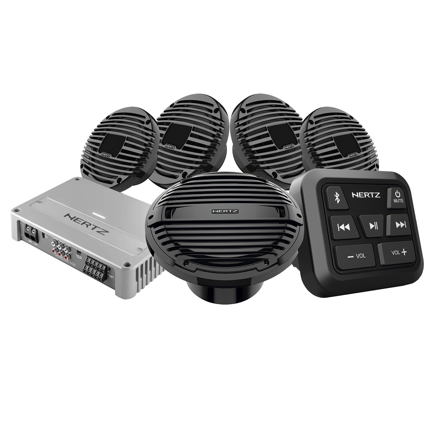 Hertz KIT HMRBT HEX6.5 HMS10 Zwart V5C 12V