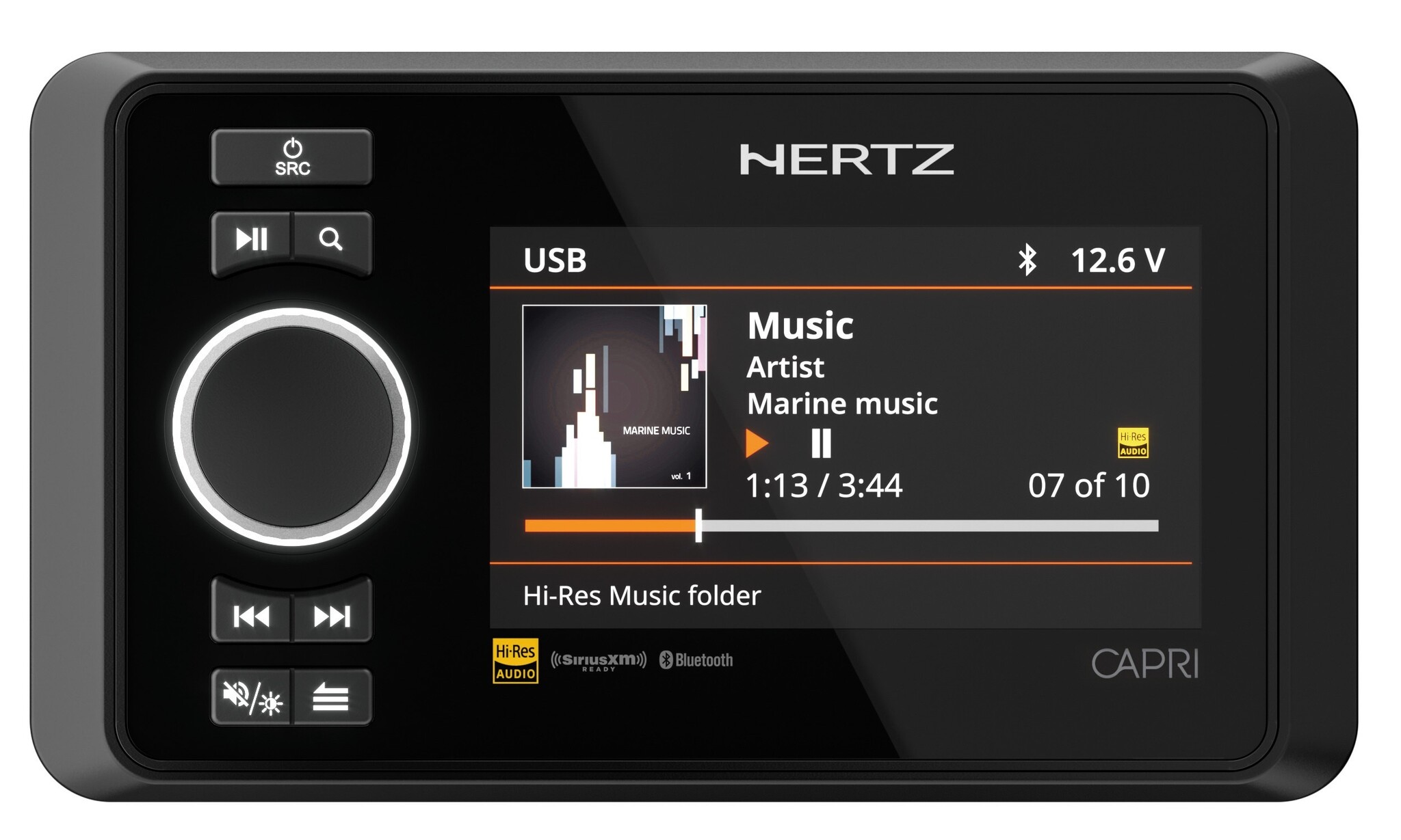 Hertz CAPRI DAB+ - DAB+/FM/USB/BT/NMEA2000 4x70 Watt, 4 zones, foto 3 van 4