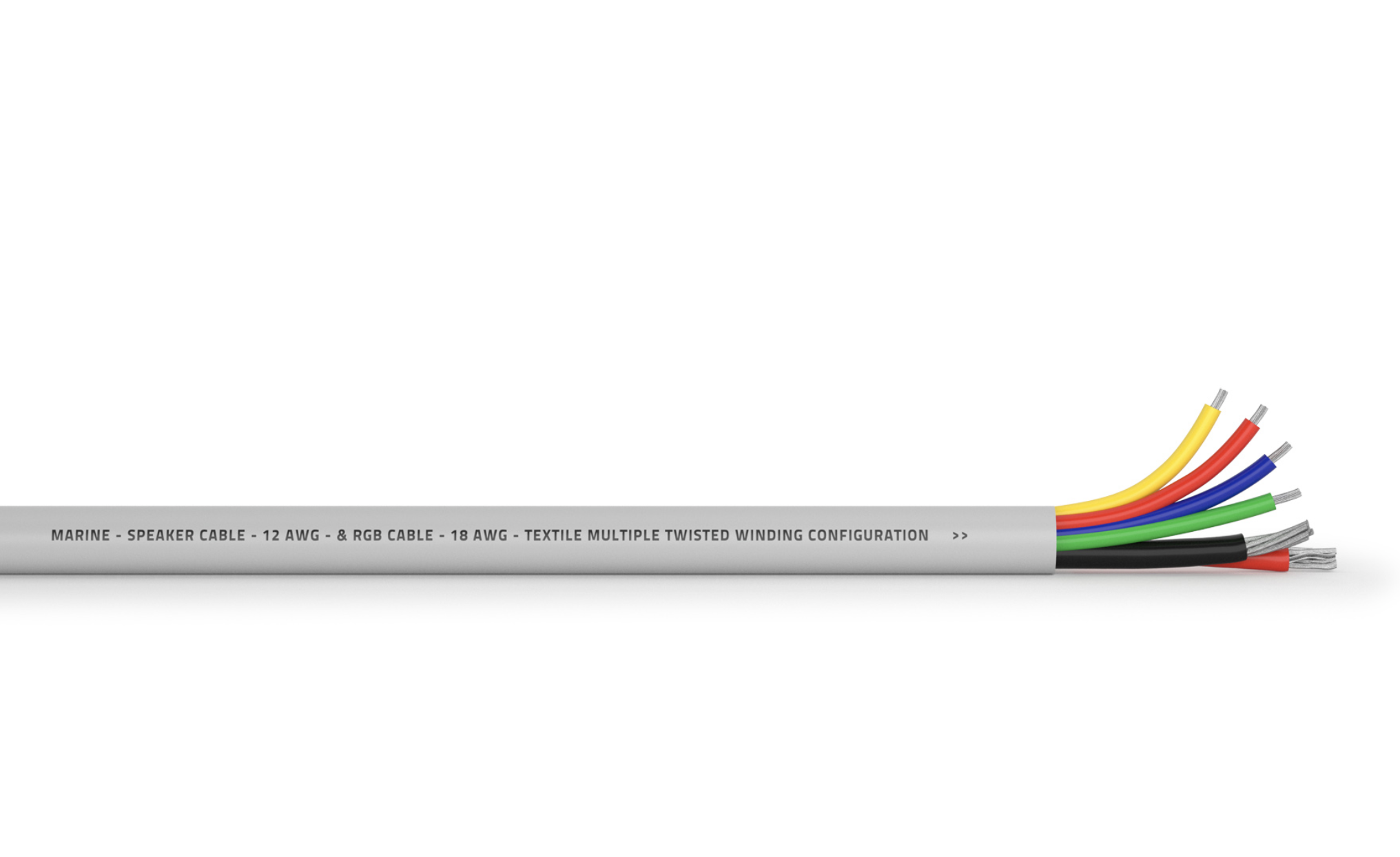 Hertz Marine vertinde stereo speakerkabel en RGB, 12AWG/3,3mm2