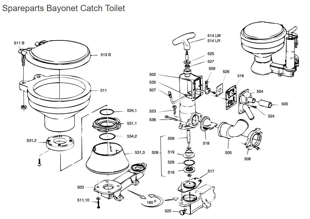 RM69 As voor handmatig toilet