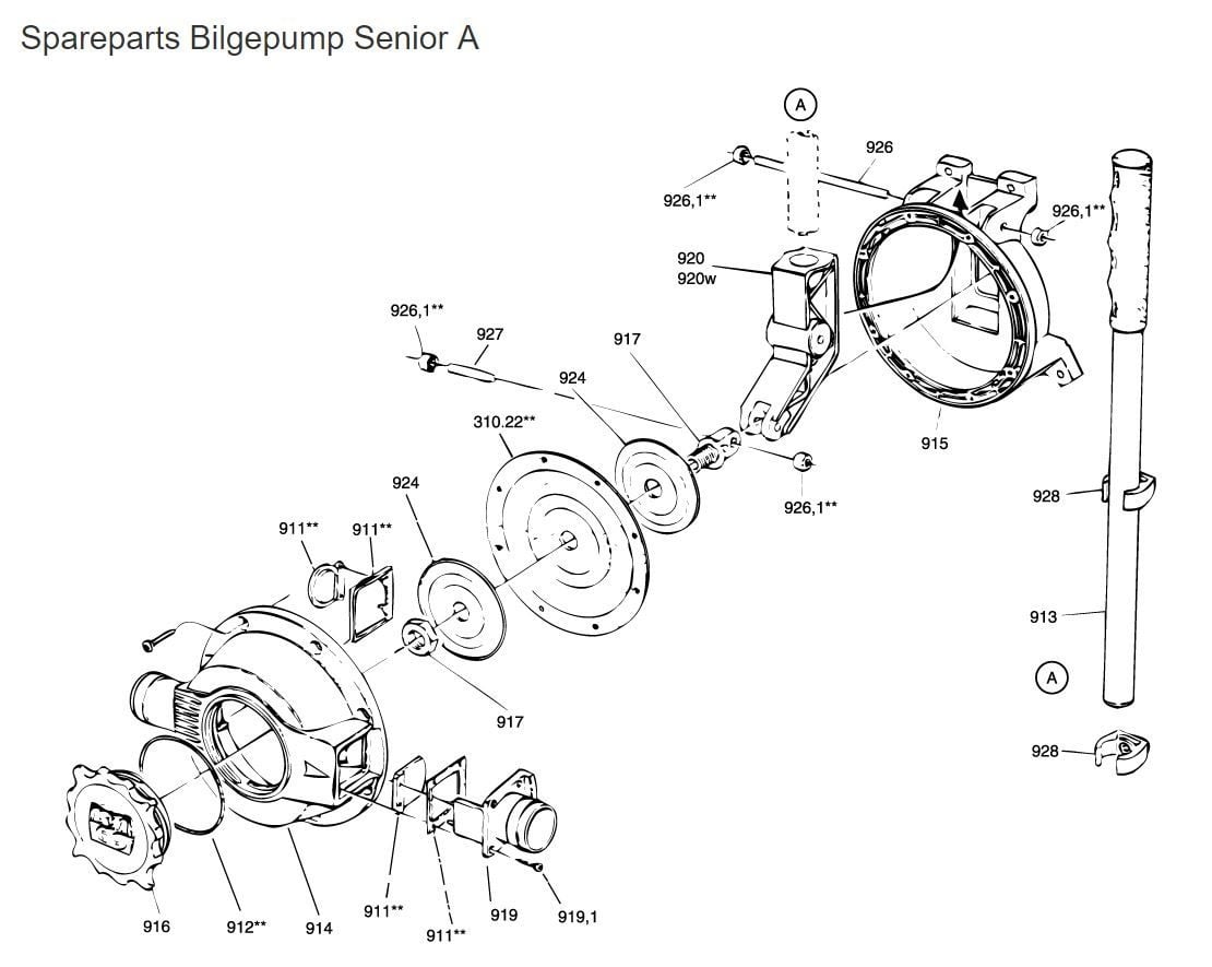 RM69 Balg voor handlenspomp Senior B