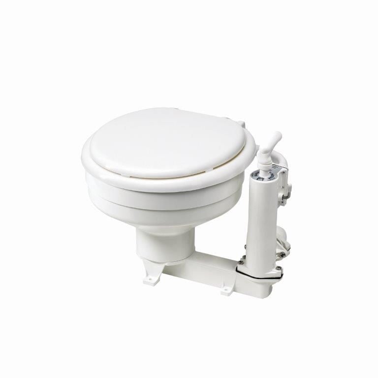 RM69 Handtoilet met bajonet sluiting, pot en bril kunststof wit