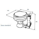 RM69 Handtoilet Sealock met bajonet sluiting, pot en bril kunststof wit