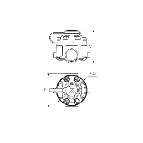 Borika Borika montage voet voor railingmontage Ø 22/25 mm