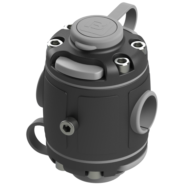 Borika montage voet dubbel voor railingmontage Ø 22/25 mm