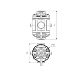 Borika montage voet dubbel voor railingmontage Ø 22/25 mm