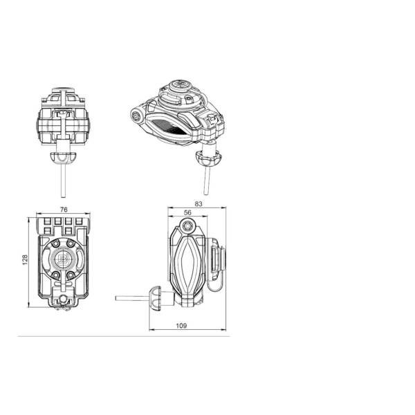 Borika montage voet klemmontage