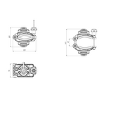 Borika montage voet dubbel klemmontage