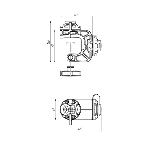 Borika montage voet dubbel hoek klemmontage