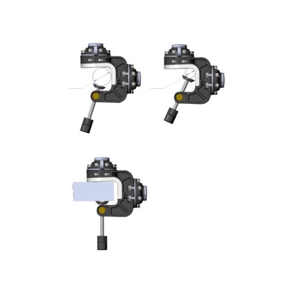 Borika montage voet dubbel hoek klemmontage