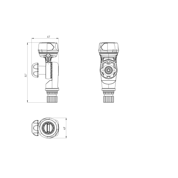 Borika verlengstuk met swivel