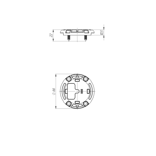 Borika montage voet t-bolt