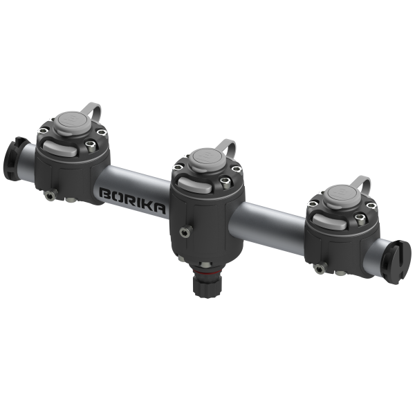 Borika ronde rail met 3 montage voeten 350mm