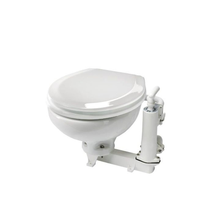 RM69 Toilet met handpomp, kleine porseleinen pot en kunststof bril