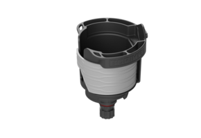 Borika bekerhouder met opberg functies zwart/grijs