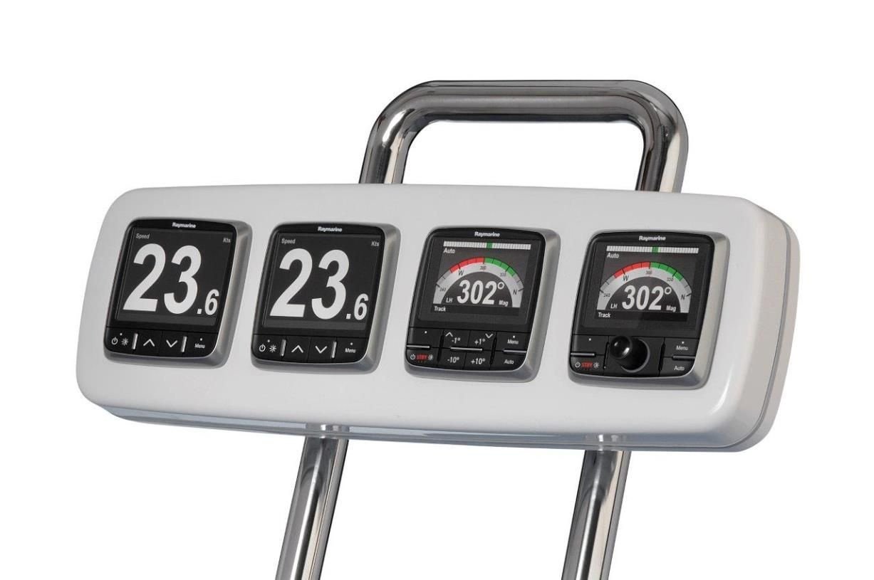 Scanstrut Behuizing voor 4 instrumenten of 2 displays van 7 inch beugelmontage wit