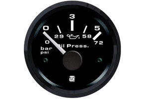 Ultra Black Oil pressure gauge 0-5 bar