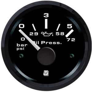  Ultra Black Oil pressure gauge 0-5 bar