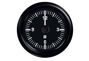 Ultra Black Quartz analog clock