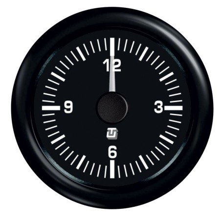  Ultra Black Quartz analog clock